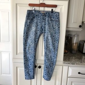 Breaker Jeans paisley skinny jeans size 3